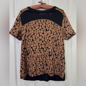 Scotch & Soda Maison Scotch Leopard Print Contrast Top Size Small